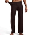thumbnail image 1 of APEXFWDT Men's Soft Lightweight Sleep Pants - Elastic Waist Straight-Leg Pajama Bottom Lounge Pants Breathable Nightwear,XXXL,Brown, 1 of 9