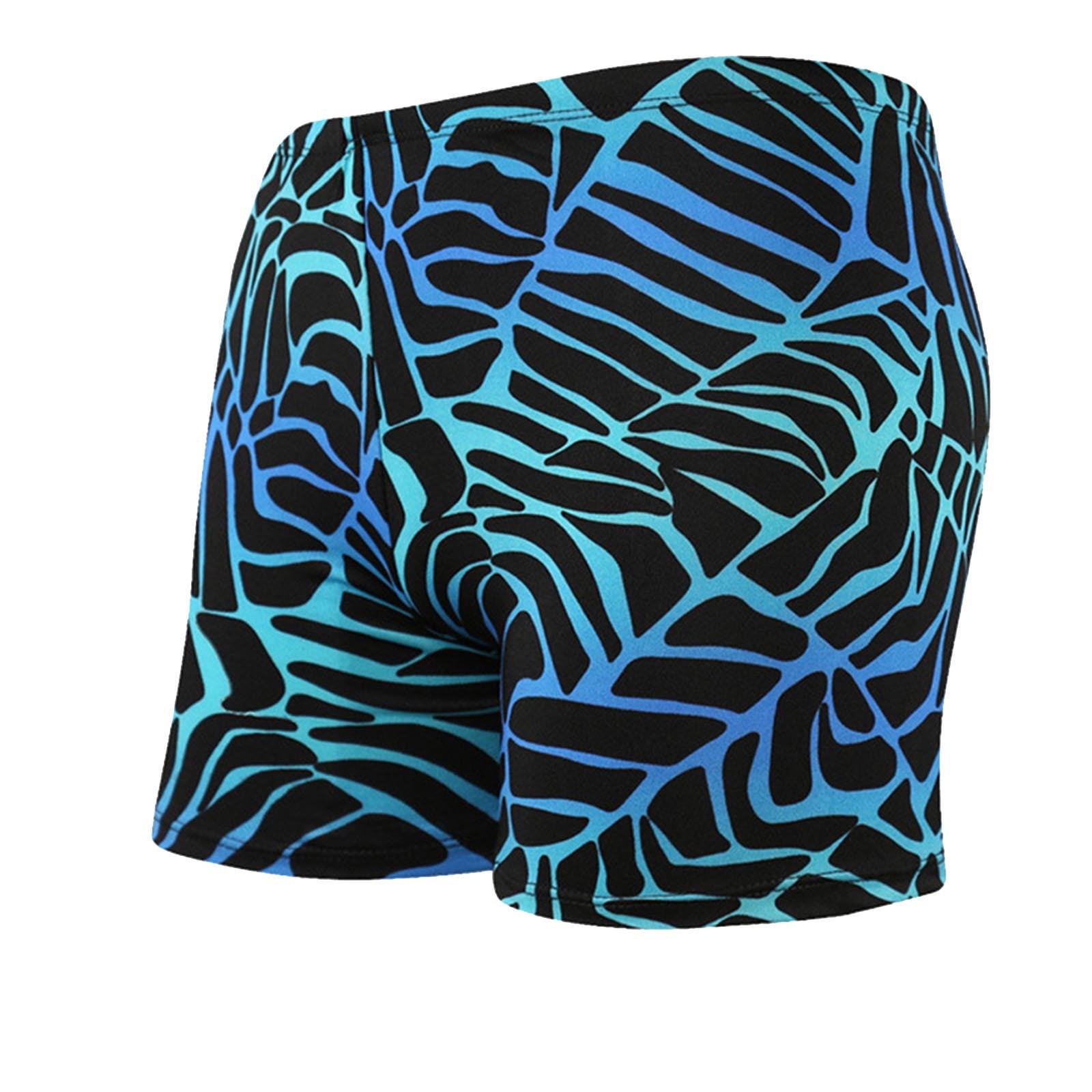 APEXFWDT Men's Square Leg Swim Briefs Printed Swimsuit Athletic Swimwear Bathing Suit Swimming