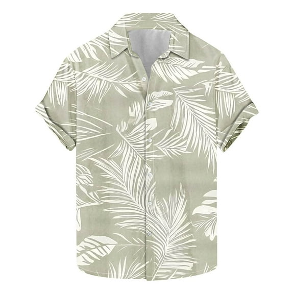 APEXFWDT Men's Summer Aloha Hawaiian Shirt - Tropical Floral Print Short Sleeve Button Down Shirt, Breathable for Beach & Vacation,Big and Tall S-5XL
