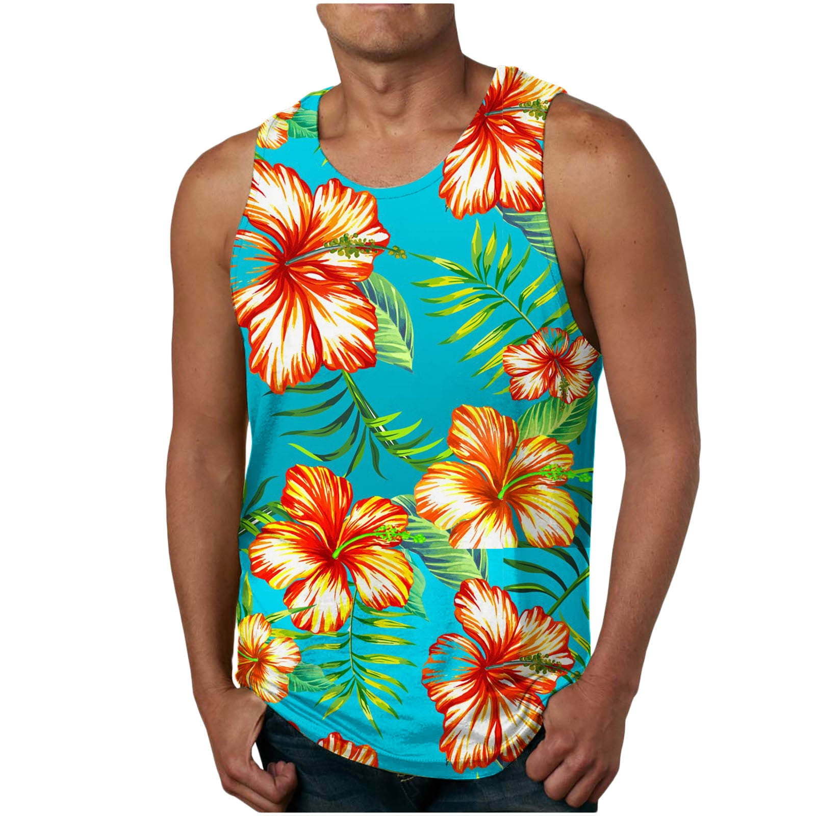 APEXFWDT Men s Summer Tank Top Big and Tall Sleeveless