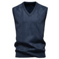 thumbnail image 1 of APEXFWDT Men's Sweater Vest Sleeveless Stretchy V-Neck Sweater Slim Fit Lightweight Classic Casual Knit Vest,L,Dark Gray, 1 of 9