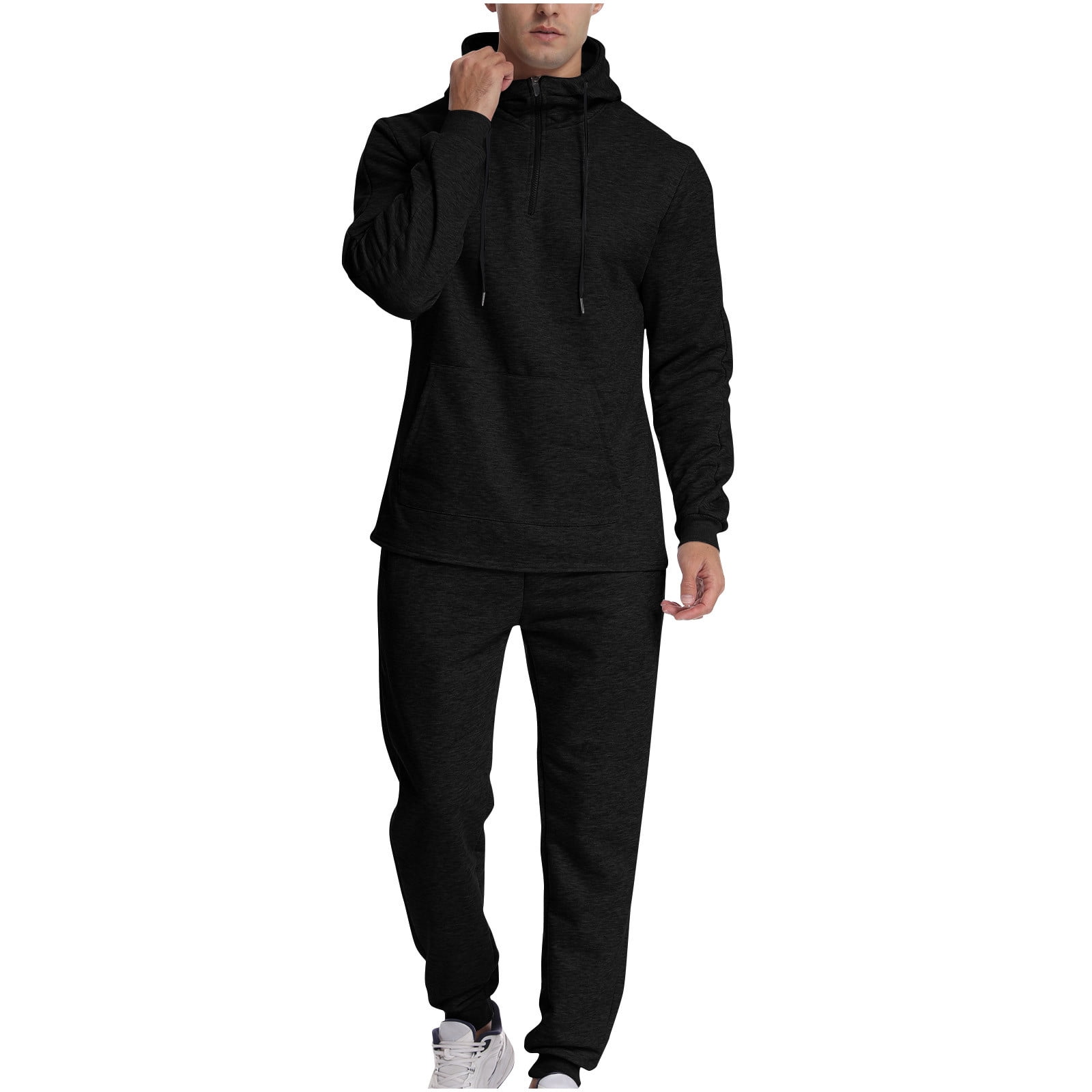 APEXFWDT Men's Sweatsuits Sets 2 Piece Outfits Half Zip Hooded