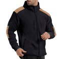 thumbnail image 1 of APEXFWDT Men's Thermal Polar Fleece Jacket Fall Winter Warm Zip-Up Stand Collar Coat with Multiple Zippered Pockets,L,Black, 1 of 7