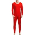 thumbnail image 1 of APEXFWDT Men's Thermal Underwear Set - Crewneck Long Sleeve Top & Bottom Windproof Base Layer (Size L-4XL), 1 of 3