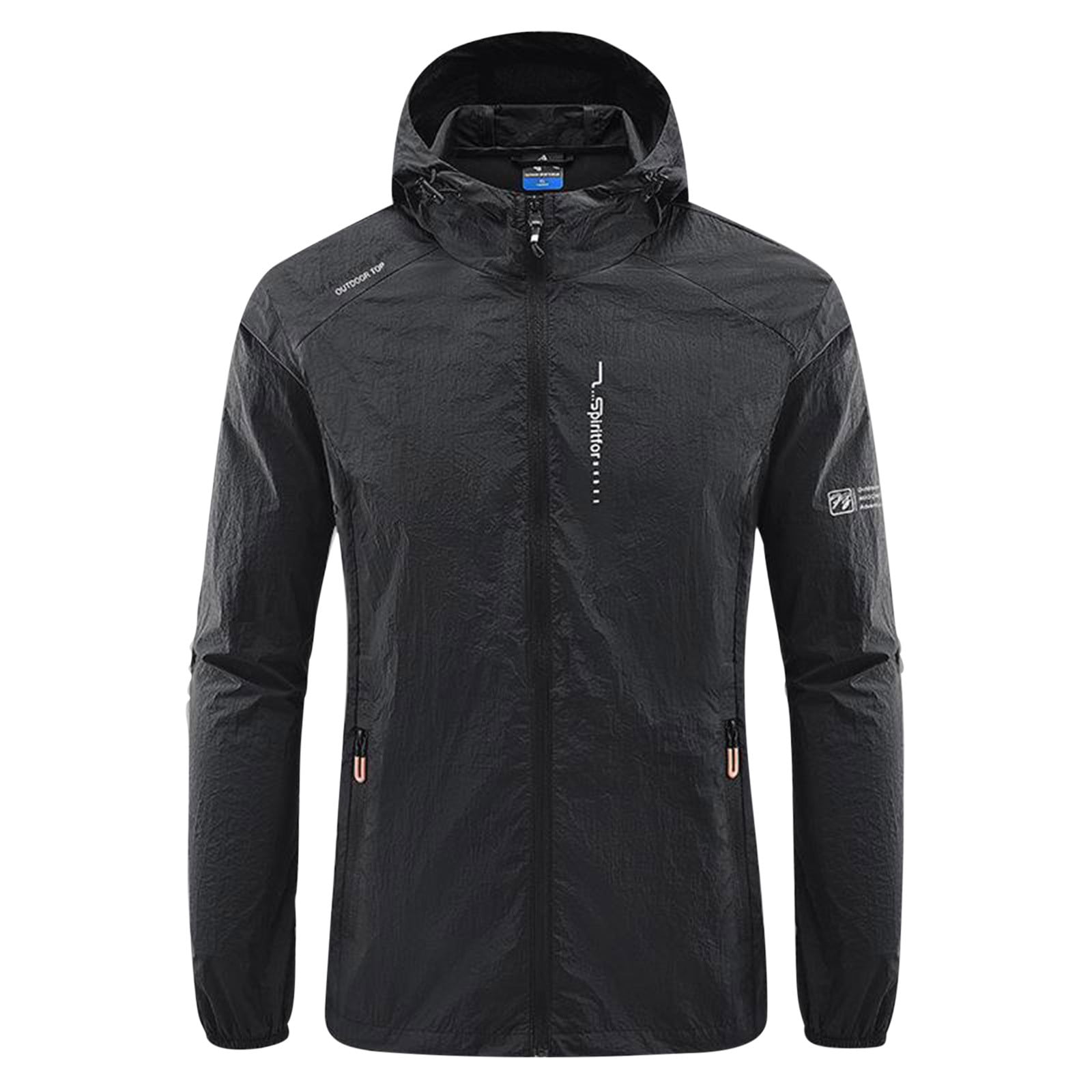 APEXFWDT Men's Full Zip UPF 50+ Light Jacket Big and Tall