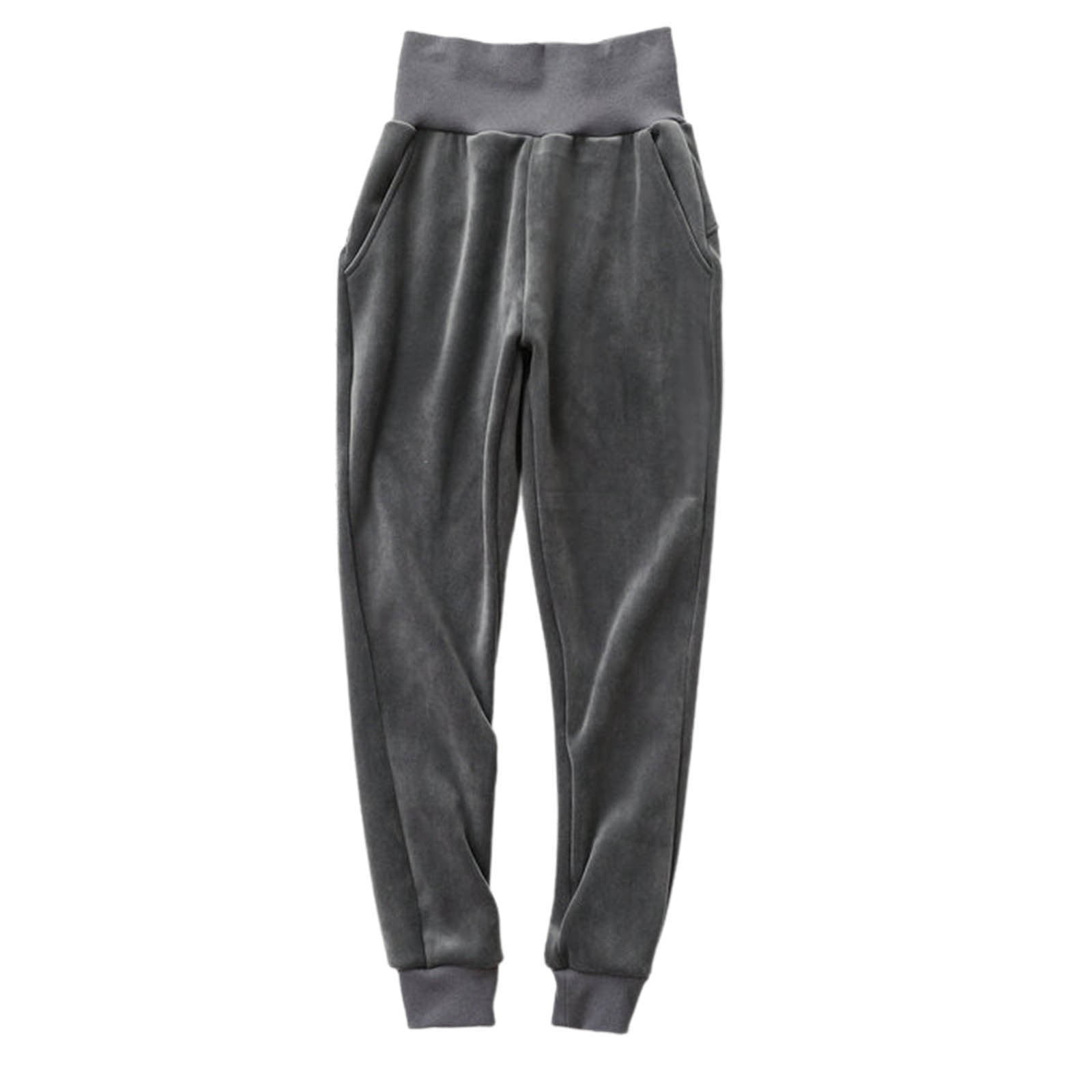 Mens Sherpa Fleece Lined Sweatpants Winter Thermal Warm