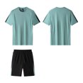 thumbnail image 1 of APEXFWDT Men's Workout Set 2 Piece Short Set Gym Athletic Outfits Activewear,XL,Army Green, 1 of 6