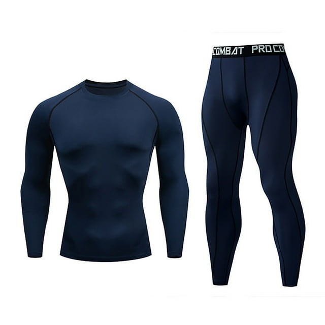 APEXFWDT Mens Base Layer for Cycling Hiking Basketball Underwear set Compression Pants and Shirt Quick Dry Fitness Tracksuit Gym Yoga Suits
