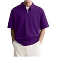 thumbnail image 1 of APEXFWDT Mens Big&Tall Shirts Casual Short Sleeve Half Zip Golf Shirt Lightweight Loose Fit Summer Pullover Tshirt Pique Shirt, 1 of 5