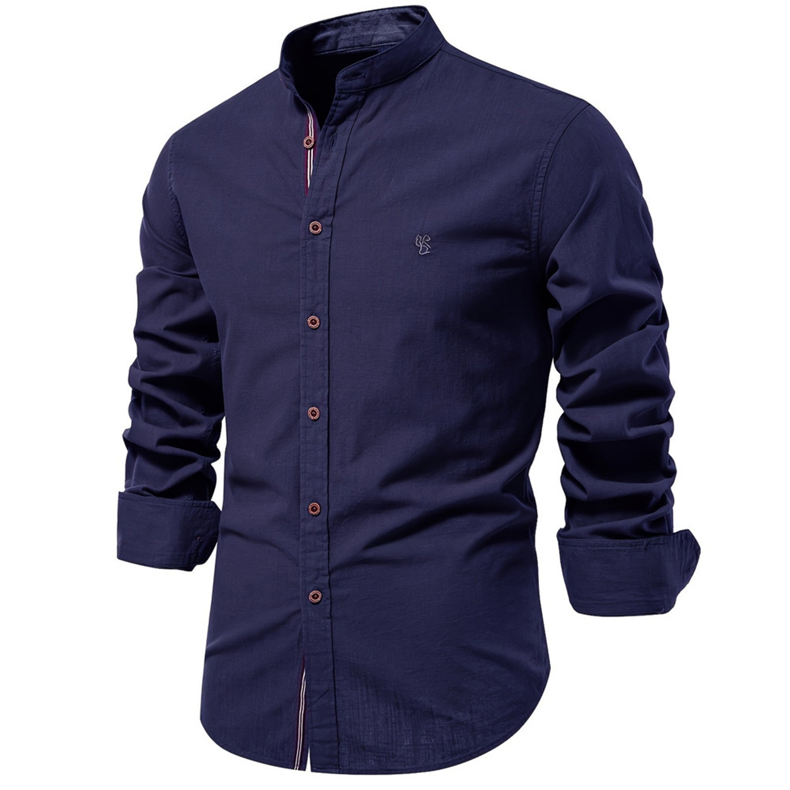 mock collar dress shirts Sporty fit shirt with mock neck collar