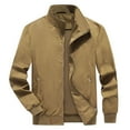 thumbnail image 1 of APEXFWDT Mens Lightweight Windbreaker Full Zip Up Stand Collar Jackets Light Casual Coat with Zip Pockets Stylish Work Jackets,M-4XL, 1 of 7