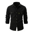thumbnail image 1 of APEXFWDT Mens Safari Shirts Long Sleeve UV Protection Hiking Fishing Camping Travel Shirts Casual Button Down Dress Shirt with Pockets, 1 of 9