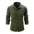 thumbnail image 1 of APEXFWDT Mens Safari Shirts Long Sleeve UV Protection Hiking Fishing Camping Travel Shirts Casual Button Down Dress Shirt with Pockets, 1 of 9