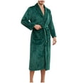 thumbnail image 1 of APEXFWDT Mens Shawl Collar Fleece Bathrobe, Soft Warm Plush Long Sleeve Robe with Pockets Spa Robes for Men Cozy Sleepwear, 1 of 4