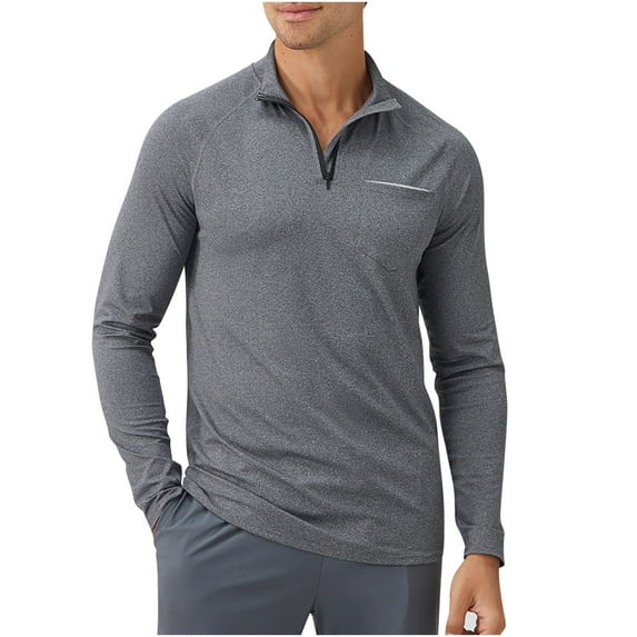 APEXFWDT Mens Sun Shirts UPF 50+ UV Shirts Long Sleeve Basic Tee Shirts Casual Lightweight Tee for Fishing Hiking Swimming Running