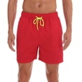 thumbnail image 1 of APEXFWDT Mens Swim Trunks Swimwear Bathing Suits Board with Pockets Casual Drawstring Waterproof Beach Shorts, 1 of 3