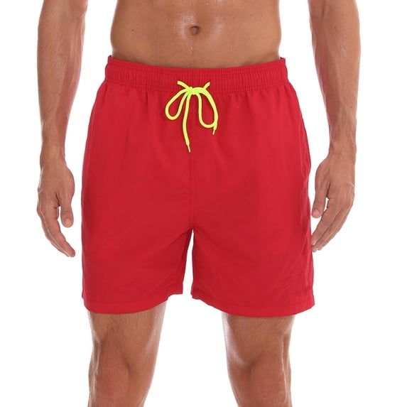 APEXFWDT Mens Swim Trunks Swimwear Bathing Suits Board with Pockets Casual Drawstring Waterproof Beach Shorts