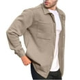 thumbnail image 1 of APEXFWDT Mens Waffle Lightweight Jacket Casual Button Down Shacket Jacket Long Sleeve Solid Color Jacket with Pockets, 1 of 7