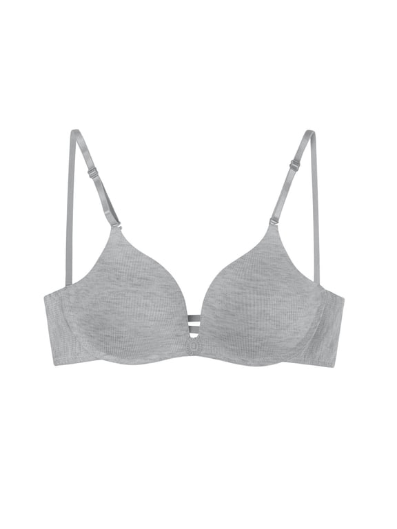 No Underwire Bra Women Front Close T Shirt Bra Lightly Lined Wireless Bras