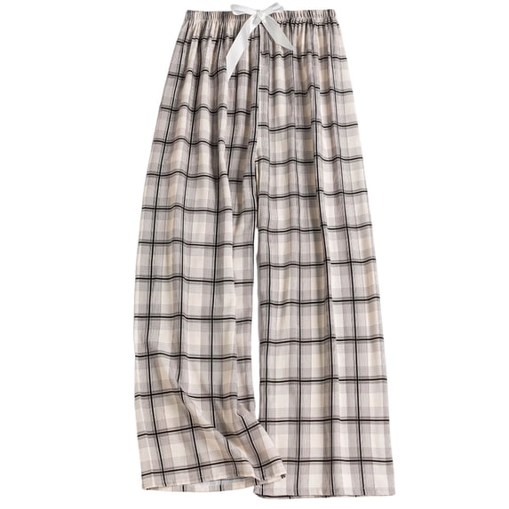 APEXFWDT Plaid Pj Pants Women's Pajama Bottoms Comfy Lounge Pants Drawstring Waist Sleep Pants Lightweight