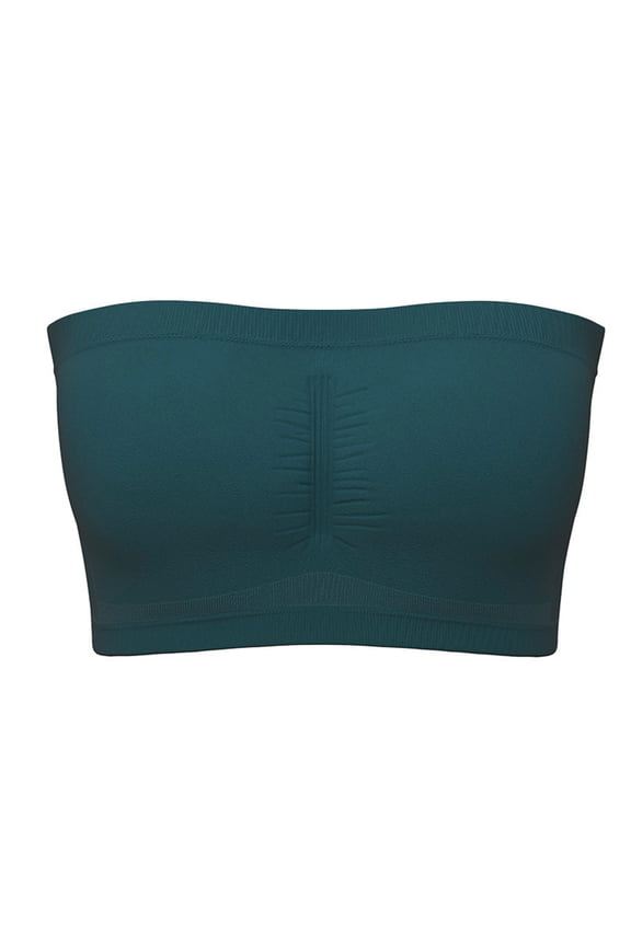 APEXFWDT Plus Size Strapless Bra for Women Non-Slip Silicone Padded Bandeau Bra Wireless Tube Top Bralette S-5XL