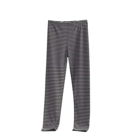 APEXFWDT Plus Size Striped Thermal Pants Women Elastic Waist Soft Thermal Underwear Bottoms Warm Base Layer Long Johns for Cold Winter