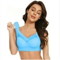 thumbnail image 1 of APEXFWDT Plus Size Wirefree Comfort Bra for Women Lightly Lined Wide Strap Seamless Bra for Full Bust Support M-5XL, 1 of 3