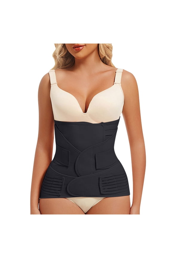 APEXFWDT Postpartum Belly Support Recovery Belly/Waist Belt , Wrap Band Corset Waist Trainer, Tummy Control Workout Shapewear Sweat Band