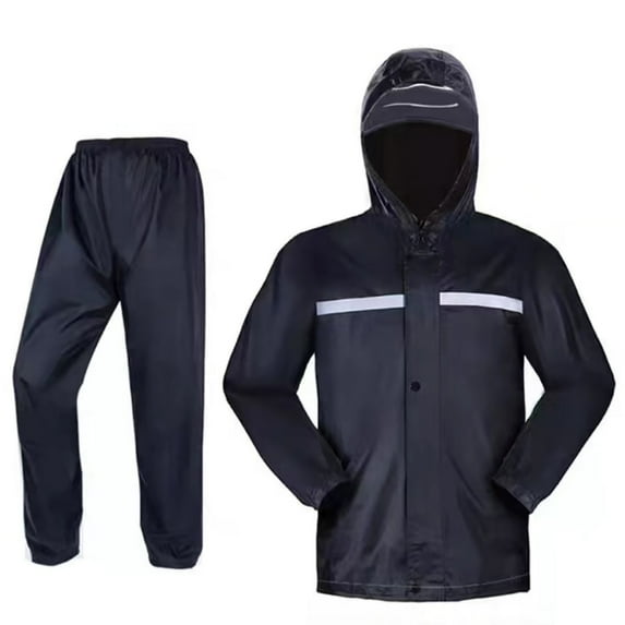APEXFWDT Rain Suits for Men Classic Rain Gear Waterproof Hooded Rainwear Fishing Rain Jacket and Rain Pants for Men Women Heavy Duty Rain Coat Jacket with Pants