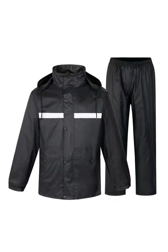 APEXFWDT Rain Suits for Men Classic Rain Gear Waterproof Hooded Rainwear Fishing Rain Jacket and Rain Pants for Men Women Heavy Duty Rain Coat Jacket with Pants