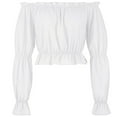 thumbnail image 1 of APEXFWDT Renaissance Peasant Blouse for Women Off Shoulder Long Sleeve Tops Cute Ruffle Sleeve Tops,M,White, 1 of 8