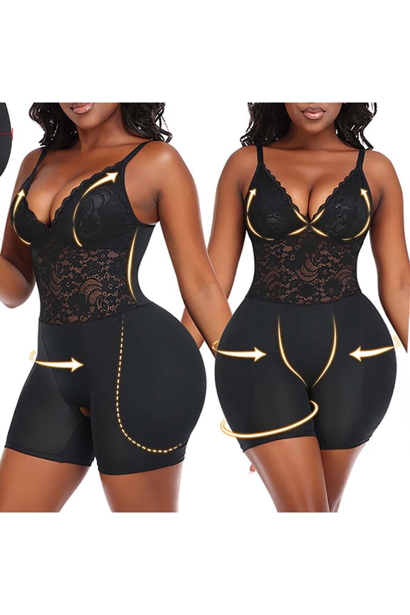 Shapewear Bodysuit for Women Plus Size Lace Full Body Shaper Tummy Control Butt Lifter Fajas Sleeveless Jumpsuits M-6XL
