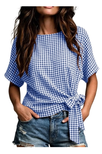 Plaid Wrap Tops