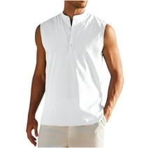 WUWUQF Sleeveless Shirts for Men Male Summer Circular Print Tank Tops I ...