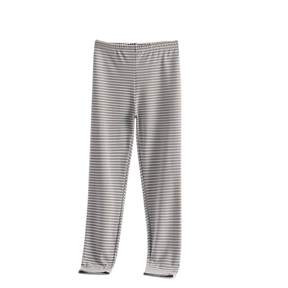 APEXFWDT Striped Thermal Pants Women Elastic Waist Soft Warm Base Layer Long Johns Winter Underwear Bottoms