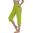 thumbnail image 1 of APEXFWDT Girls High Waisted Leggings Capri Pant Kids Stretchy Athletic Tights Dance Workout Running Yoga Pants with Pocket Teens Daily Wear Workout, 1 of 8