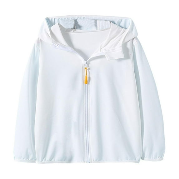 APEXFWDT Kids UPF 50+ Athletic Sun Protection Jacket Boys Girls Zip Up Hoodie Cooling Shirt Running Outdoor Hoodie Size 5-11Y