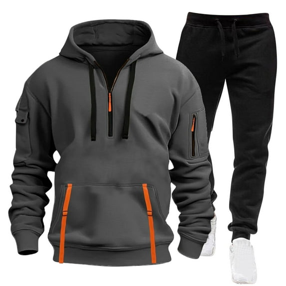 APEXFWDT Sweat Suits For Men Set 2 Pcs Hoodie Jogger Sweatsuits Long Sleeve Pullover Tracksuit & Sweatpants Sweatsuit Set