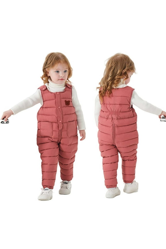 APEXFWDT Toddler Kids Boys Girls Snow Pants Baby Infant Snowsuit Waterproof Insulated Ski Snow Bibs Overalls Winter Warm Pants