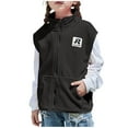 thumbnail image 1 of BFHHYA Tween Girls Boys Polar Fleece Vest Kid Zip-Up Stand Collar Print Vest Sleeveless Casual Outerwear with Pockets (3-15 Years), 1 of 7