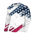 thumbnail image 1 of APEXFWDT US Flag Long Sleeve T-Shirt Mens Big and Tall Vintage American Flag Graphic Tee Shirt Casual Fashion Round Meck Shirt, 1 of 5