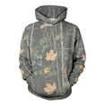 thumbnail image 1 of APEXFWDT Unisex Hooded Sweatshirt for Women Men Long Sleeve Camo Leaf Print Pullover Drawstring Fall Top for Couples Matching,M,C, 1 of 8
