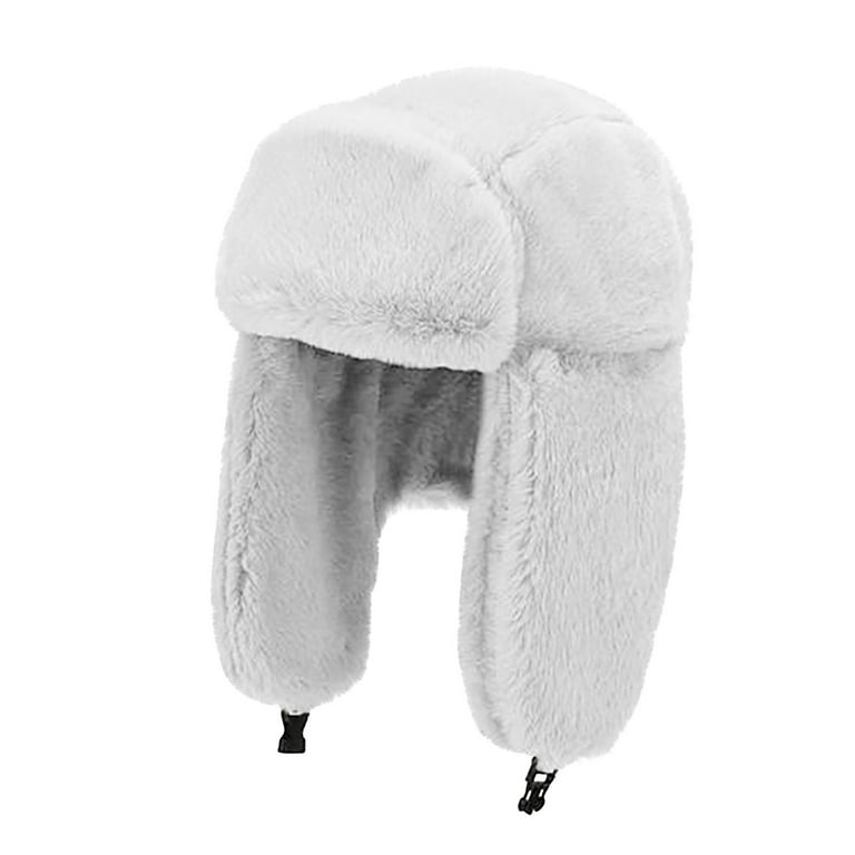 APEXFWDT Winter Trapper Hat for Men Women, Fluffy Ushanka Trooper