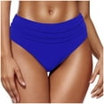 thumbnail image 1 of APEXFWDT Women Bikini Bottoms Full Coverage Bathing Suit Mid Rise Swimsuit Bottom Womens Tummy Control Swimsuit Bottom S,Blue, 1 of 6