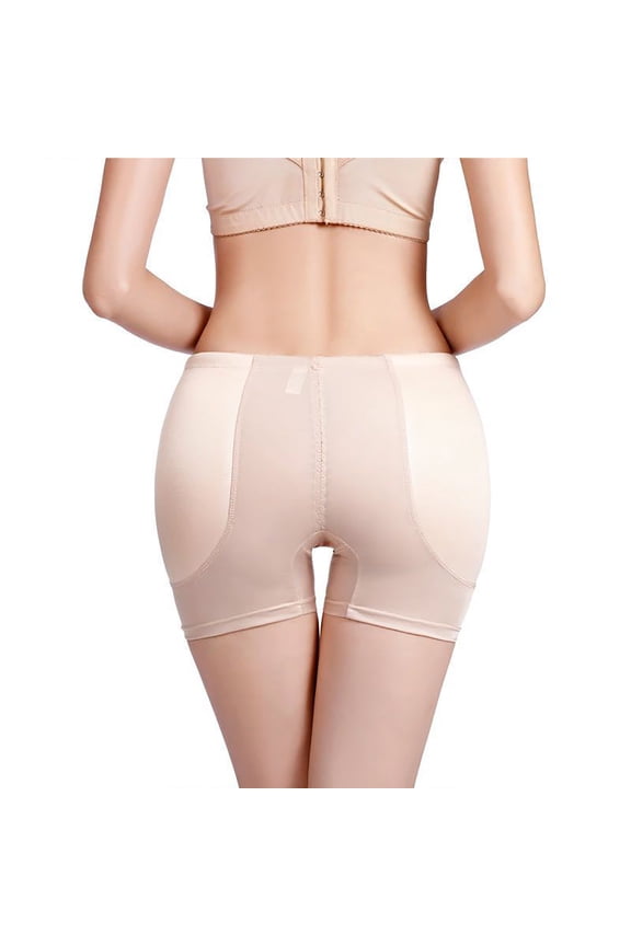 APEXFWDT Women Plus Size Hip Enhancer Panties Boy Shorts Padded Body Shaper Butt Lifter Shapewear Underwear Tummy Control Seamless Boyshorts