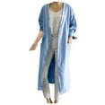 thumbnail image 1 of APEXFWDT Women Plus Size Long Open Front Drape Maxi Cardigan Cotton Linen Lightweight Duster Cardigan Casual Plain Long Sleeve Cardigan S-5XL, 1 of 8