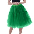 thumbnail image 1 of APEXFWDT Women Tulle Skirt Adult Layered Pleated Tutu Skirt A Line Knee Length Petticoat Girl Prom Party Skirt Tutus for Women, 1 of 3