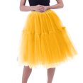 thumbnail image 1 of APEXFWDT Women Tulle Skirt Adult Layered Pleated Tutu Skirt A Line Knee Length Petticoat Girl Prom Party Skirt Tutus for Women, 1 of 3