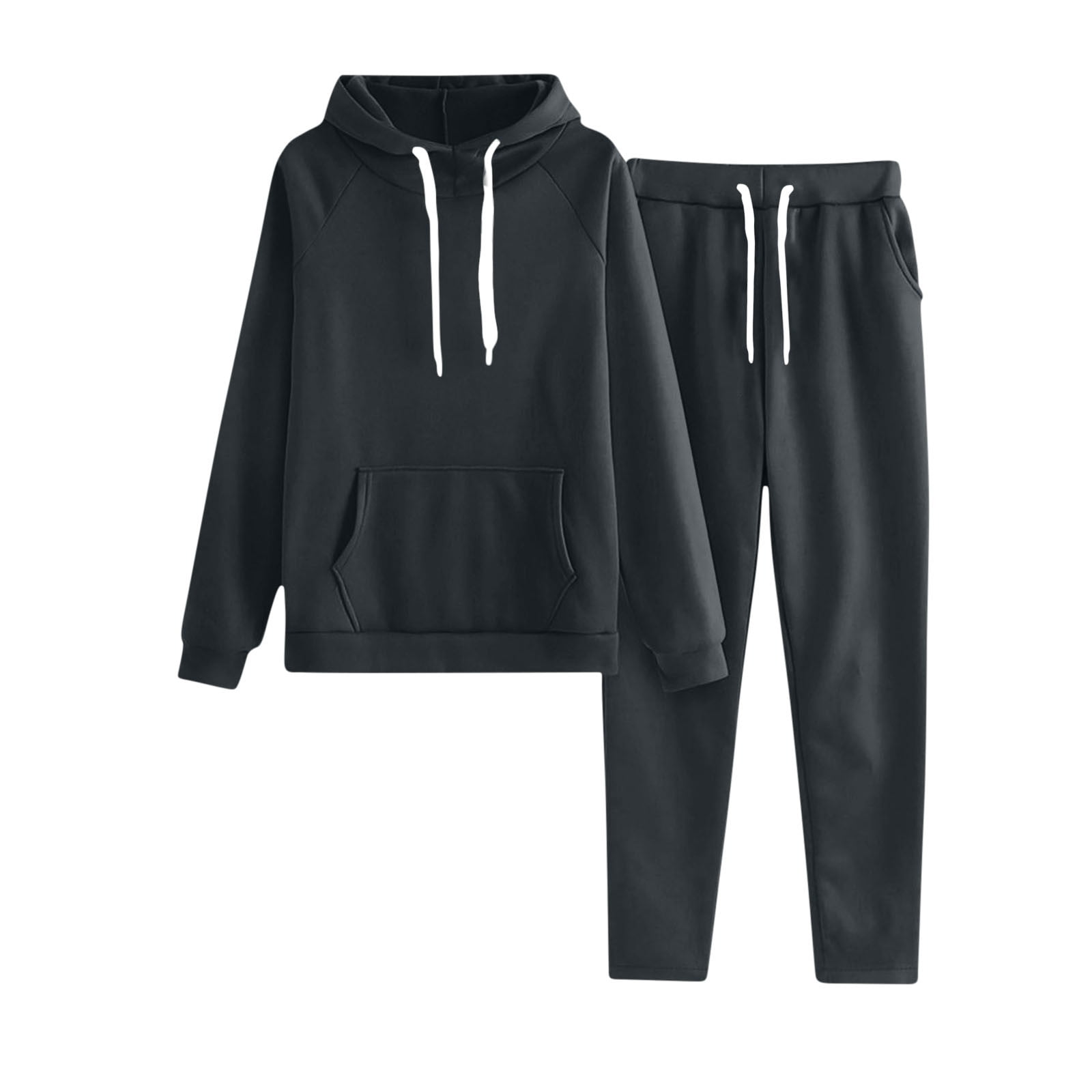 🔥HOT SALE🔥Women's Two-Piece Solid Color Hooded Sweatshirt Set