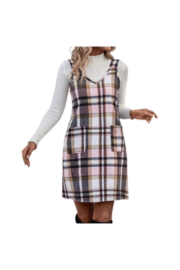 knee length dresses for ladies Irvine Pinafore Dress | Hell Bunny | NZ main image 1